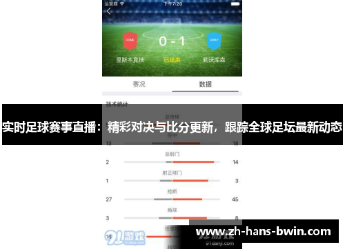 实时足球赛事直播：精彩对决与比分更新，跟踪全球足坛最新动态